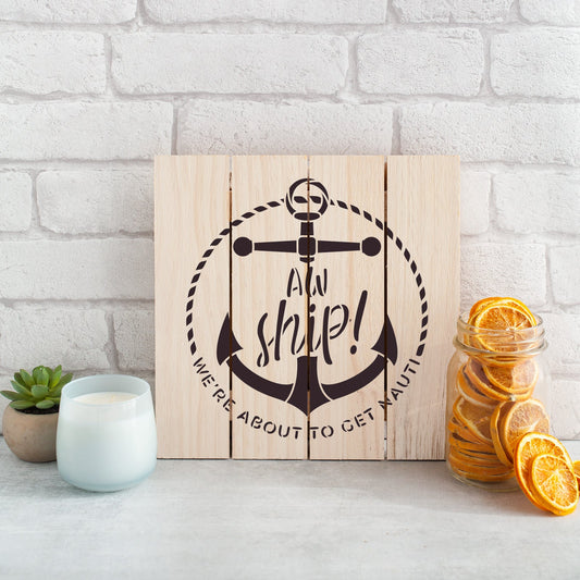 Aw Ship Anchor Stencil