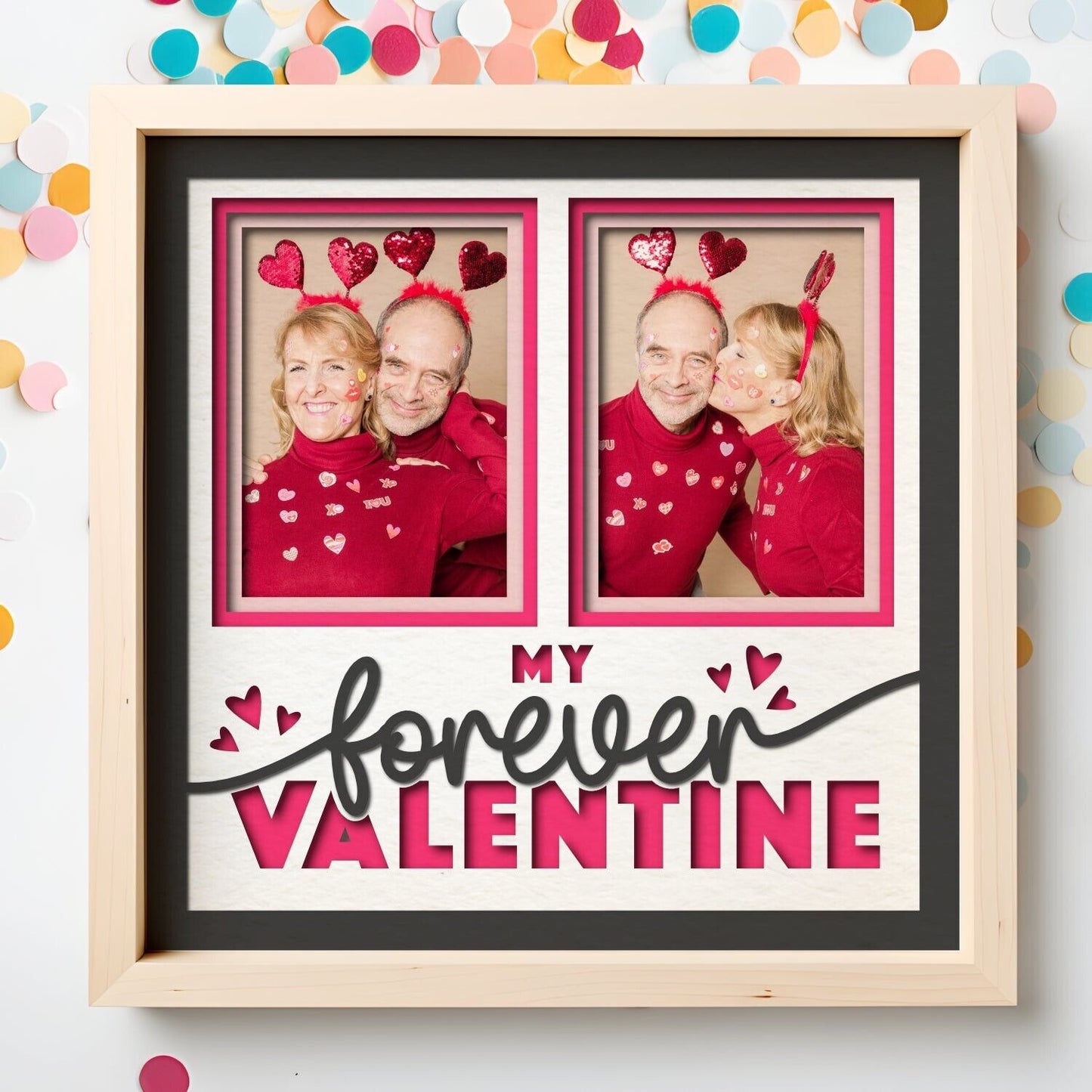 My Forever Valentine - 9 x 9 Inch Frame - 1, 2, 3 or 6 photos / Multi Colour