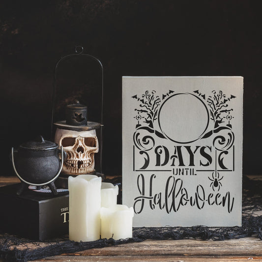 Days Till Halloween Spider Stencil