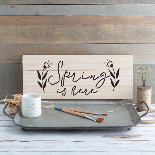 Spring Time Is Here Stencil