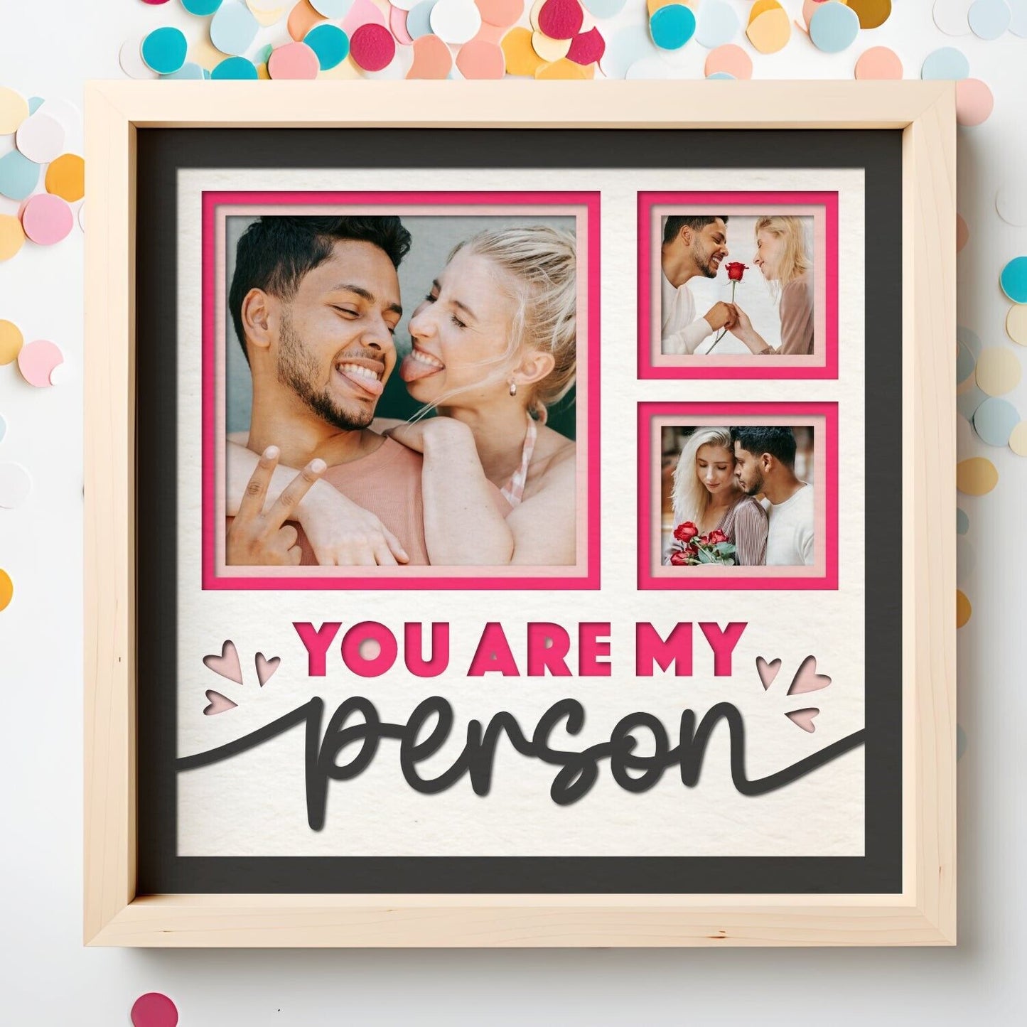 You Are My Person - 9 x 9 Inch photo Frame - 1, 2, 3 or 6 photos / Multi Colour