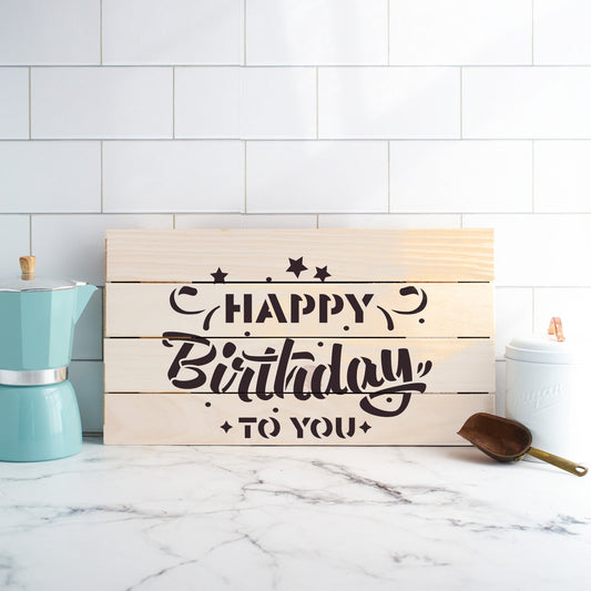 Happy Birthday Stencil