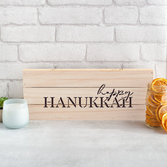 Simple Happy Hanukkah Stencil