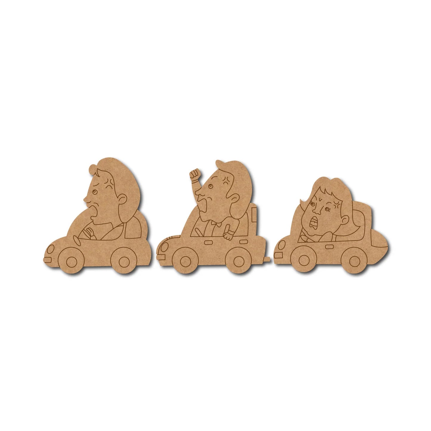 Angry People In Traffic Pre Marked Shape 1