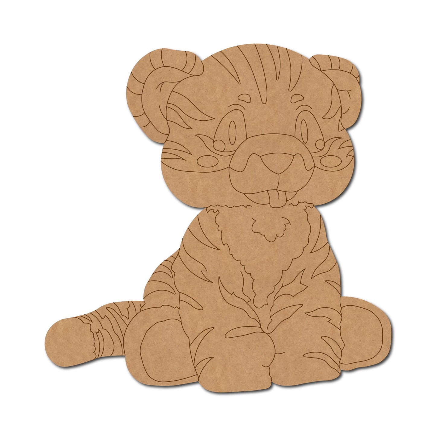 Baby Tiger Pre Marked Craft Shape 1