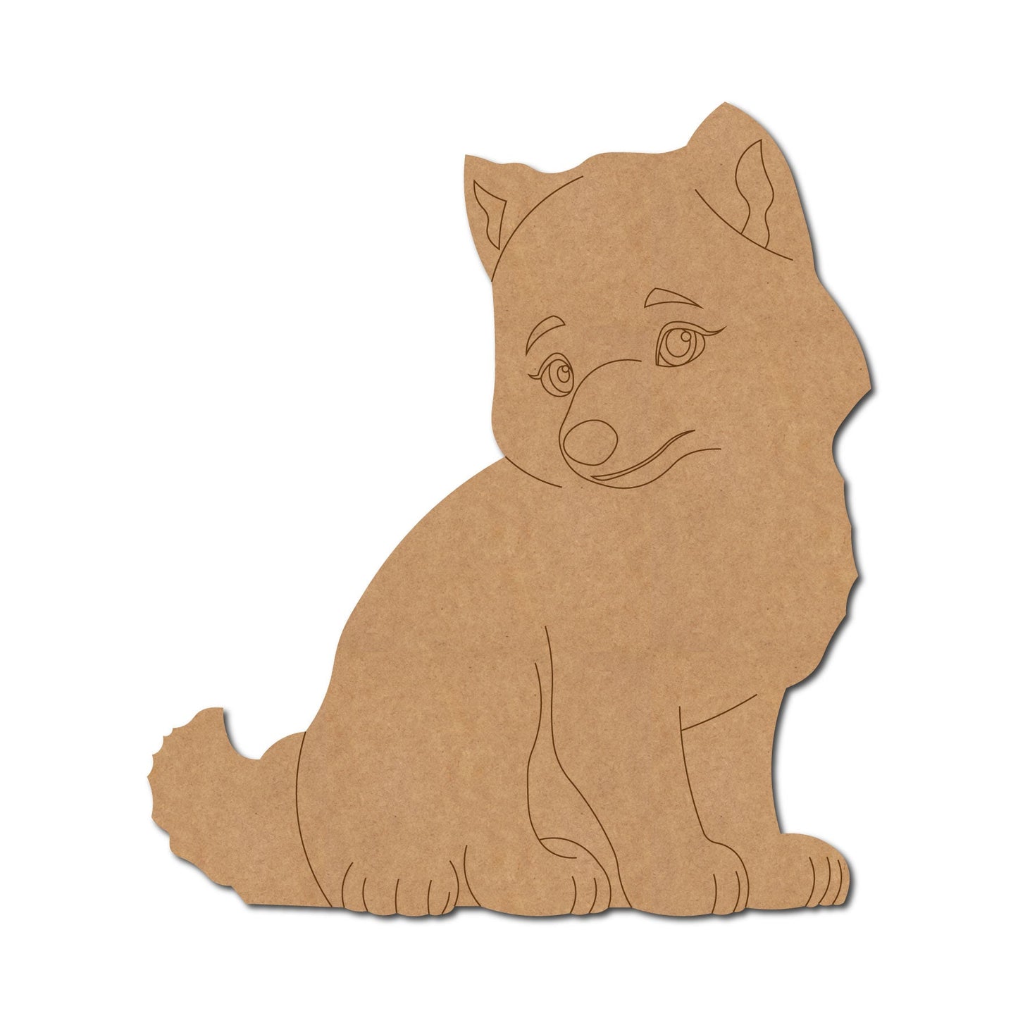 Baby White Wolf Pre Marked Craft Shape 1