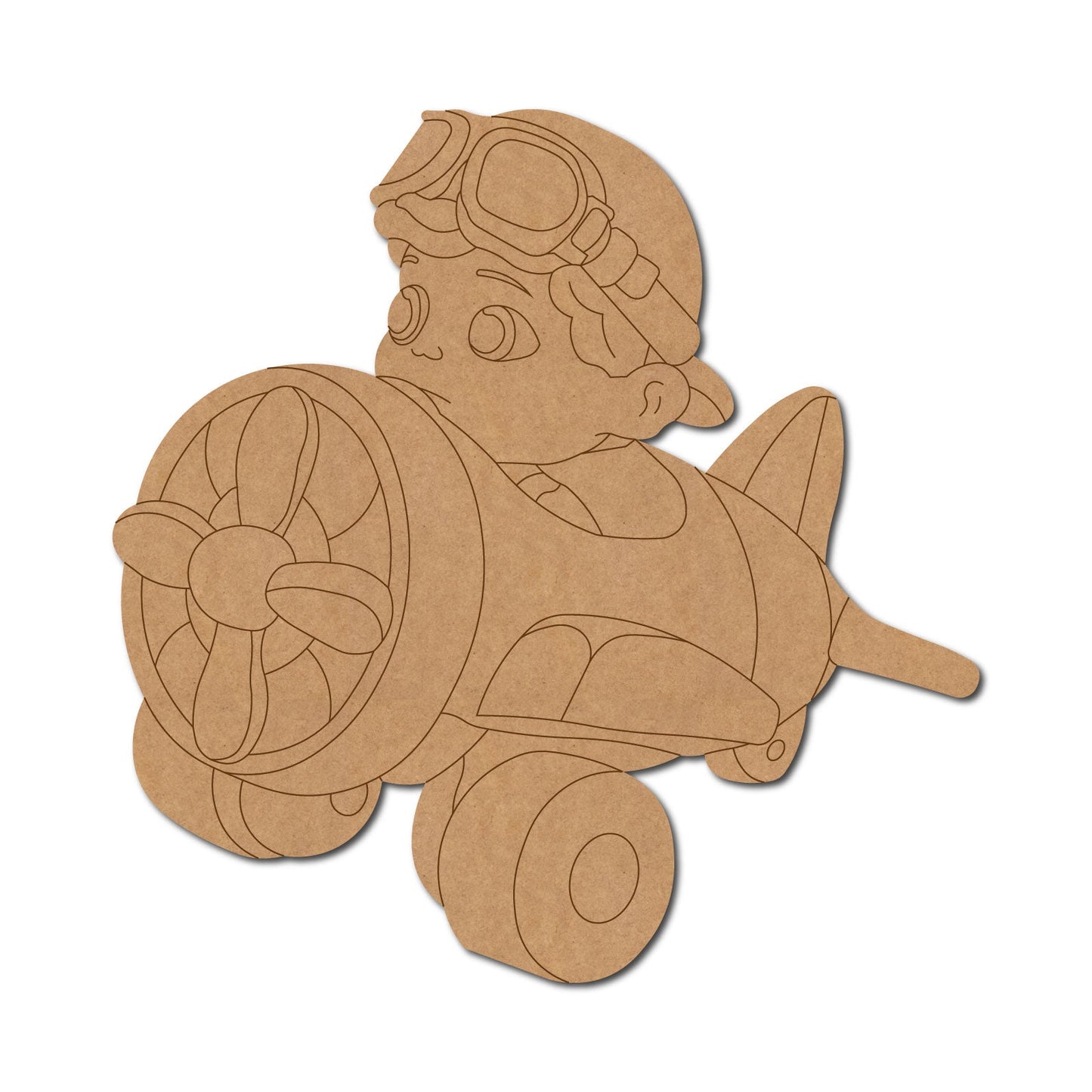 Boy In Aeroplane Pre Marked Shape 1
