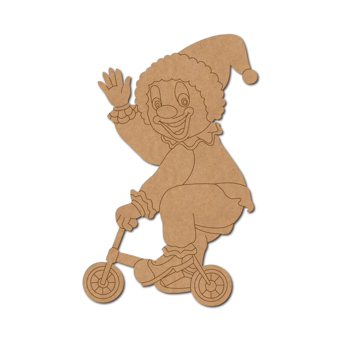 Clown On Bicycle Pre Marked Shape 1