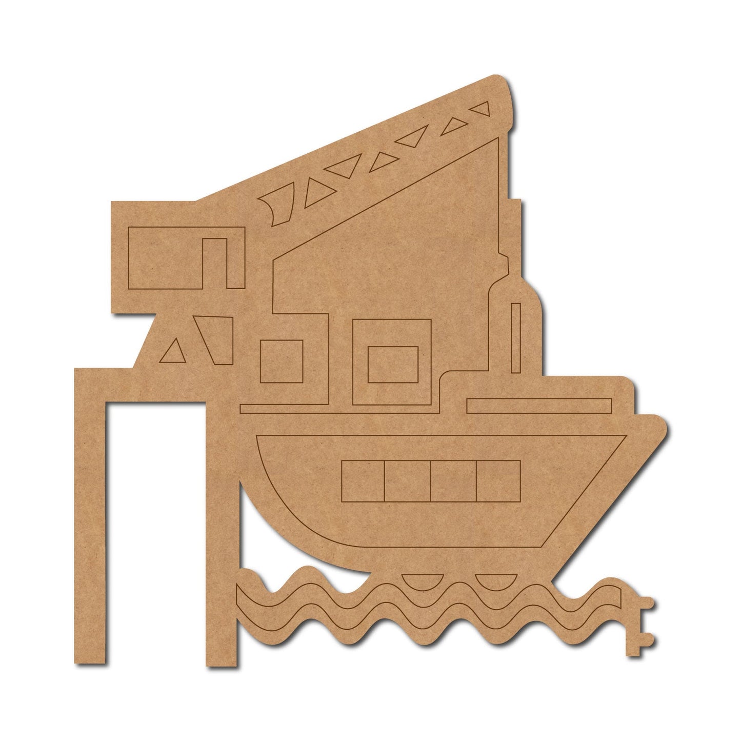 Crane Transport Ship Pre Marked Shape 2