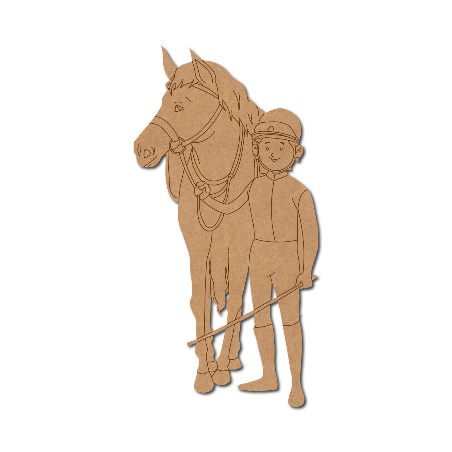 Female Jockey Horse Pre Marked Design 1