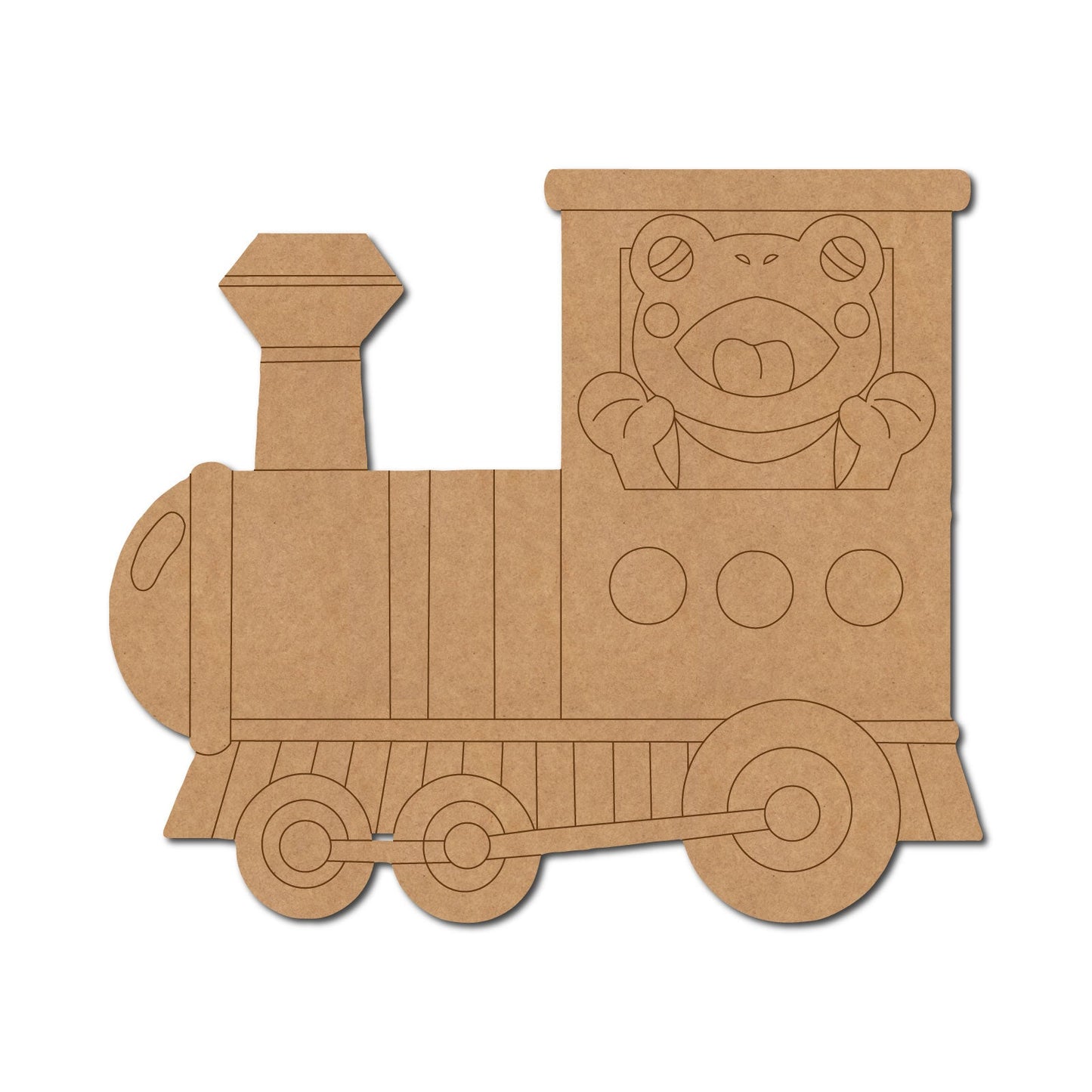Frog In Train Pre Marked Shape 1