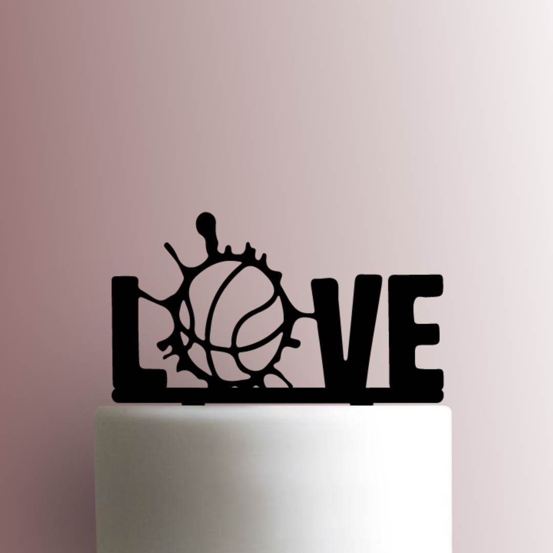 Basketball Love - Acrylic Cake Topper