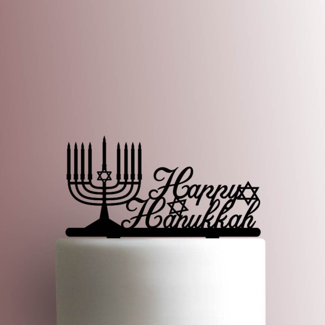 Happy Hanukkah - Acrylic Cake Topper