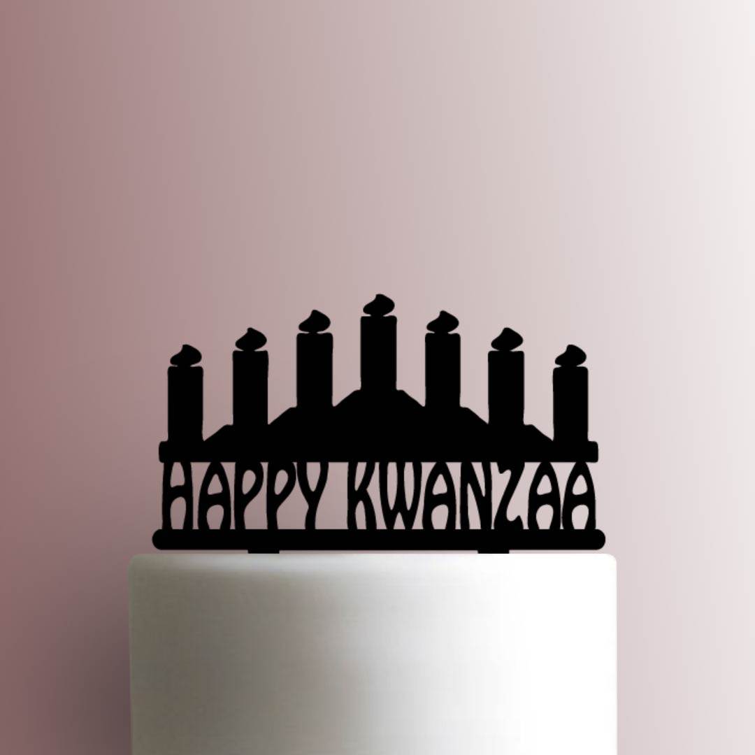 Happy Kwanzaa - Acrylic Cake Topper