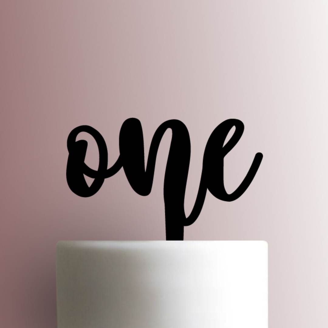 One- Acrylic Cake Topper