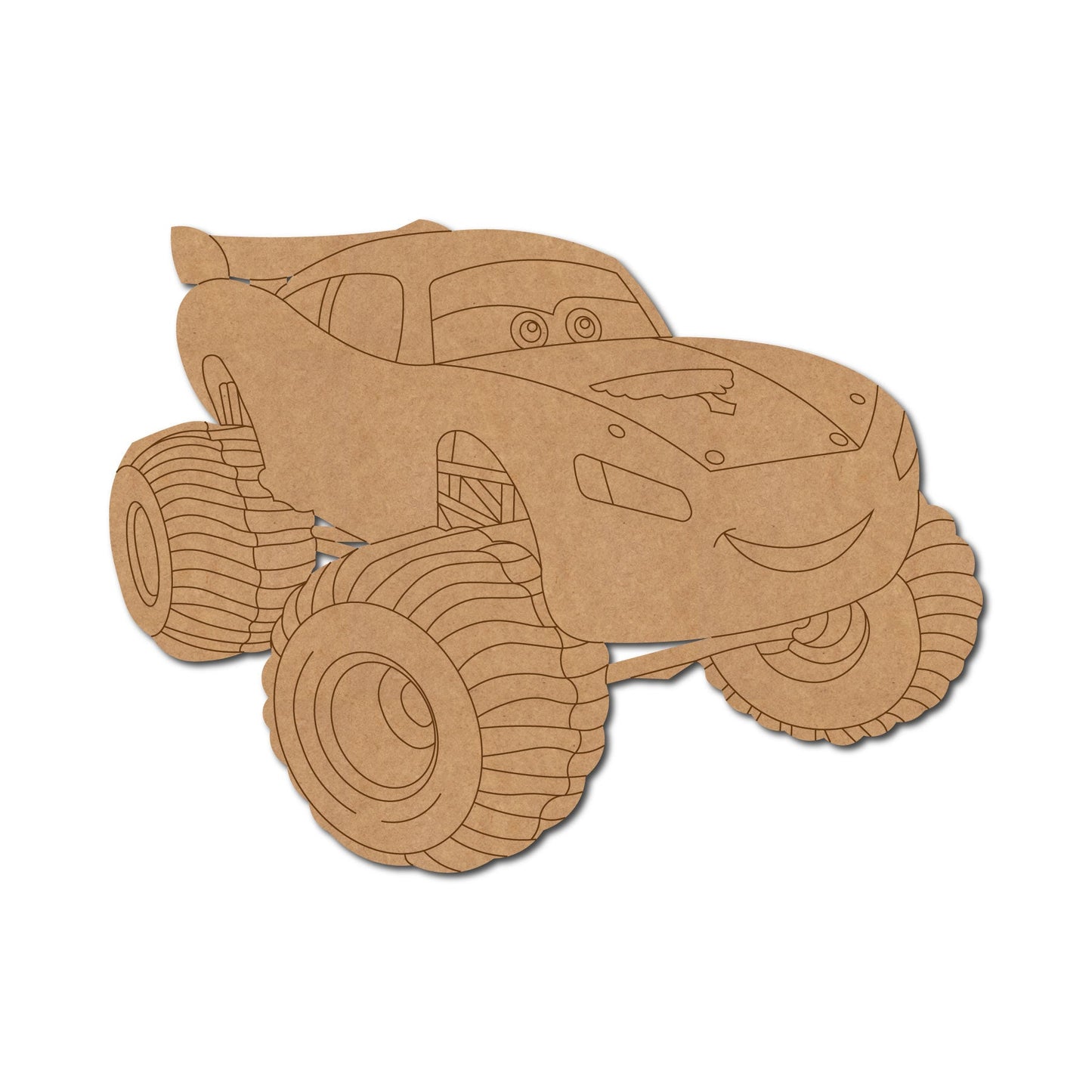 Lightning McQueen Monster Truck Pre Marked Shape 1