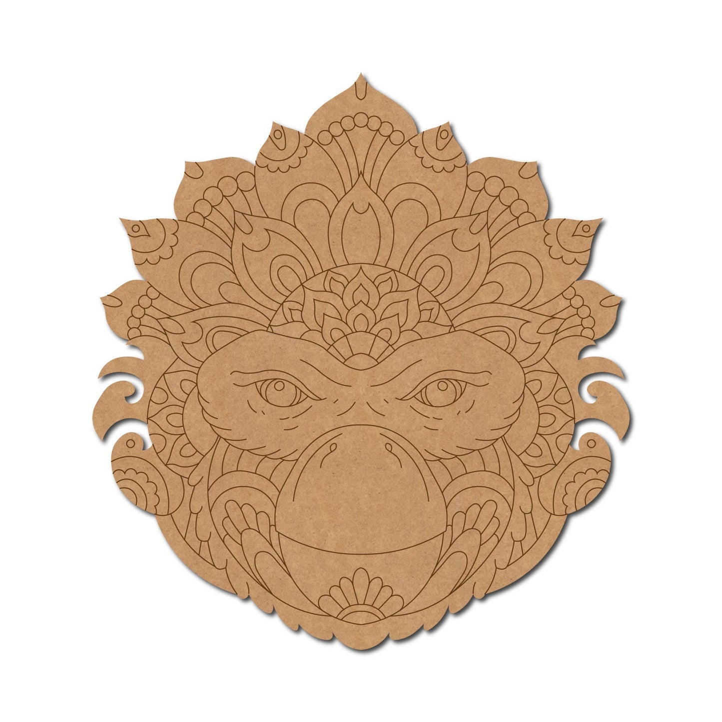 Monkey Mandala Pre Marked Design 1