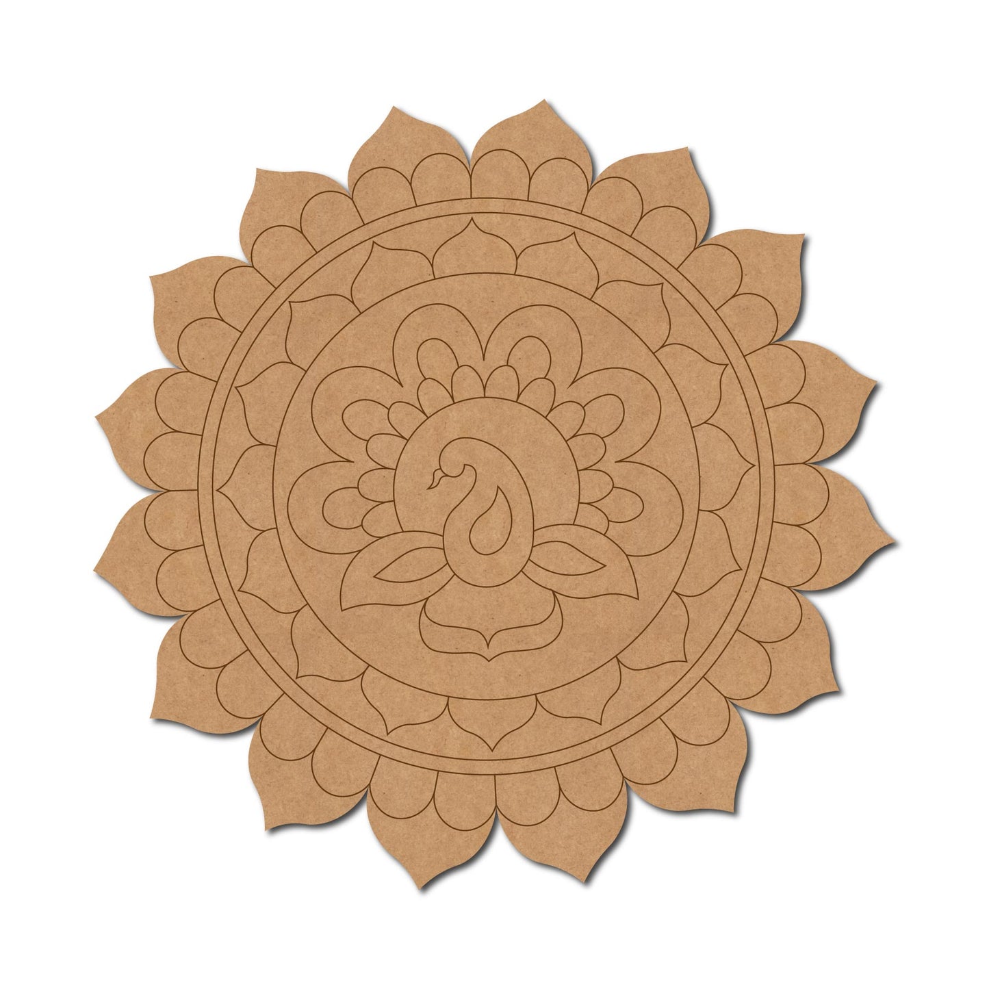 Peacock Mandala Pre Marked Base Design 1