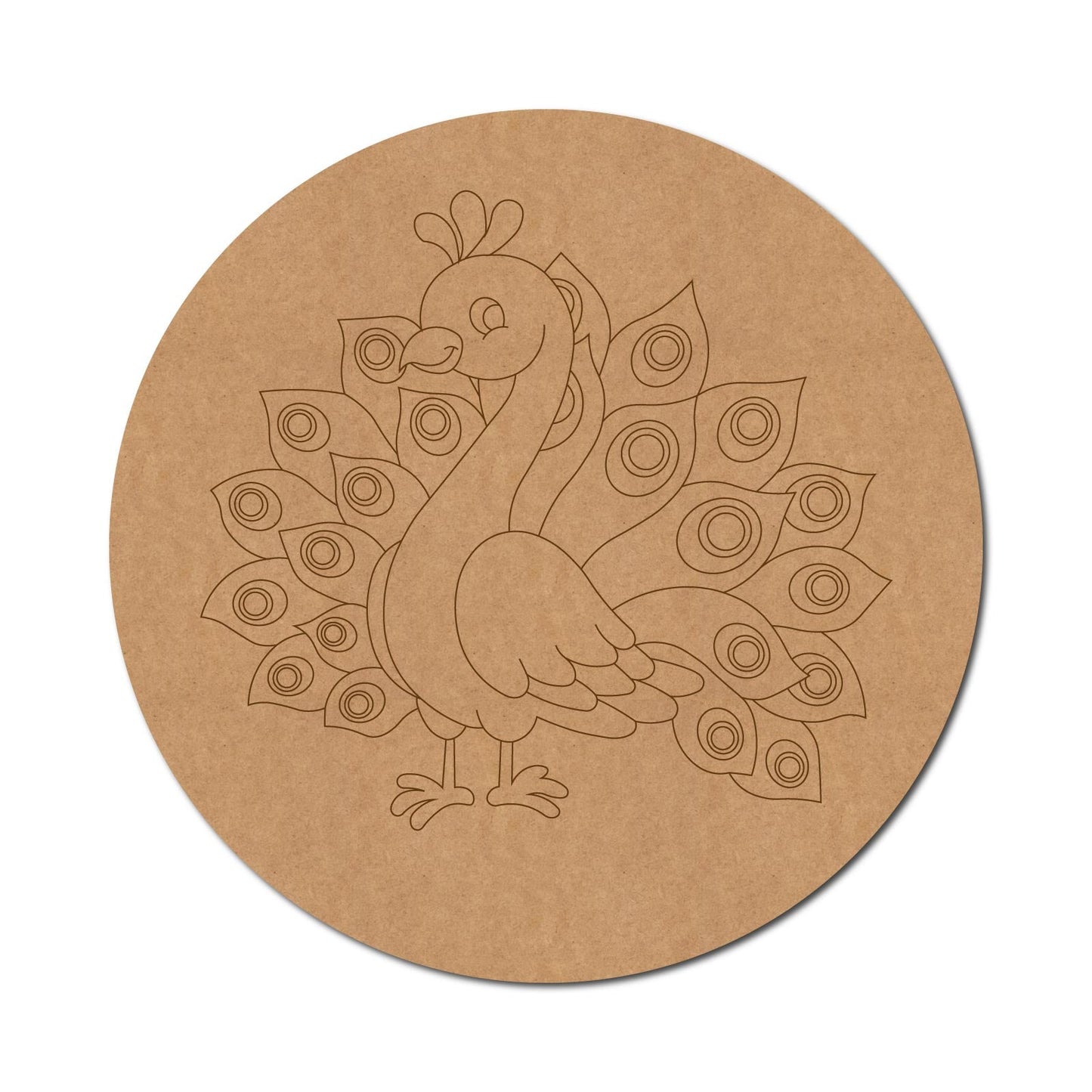 Peacock Pre Marked Round Design 5