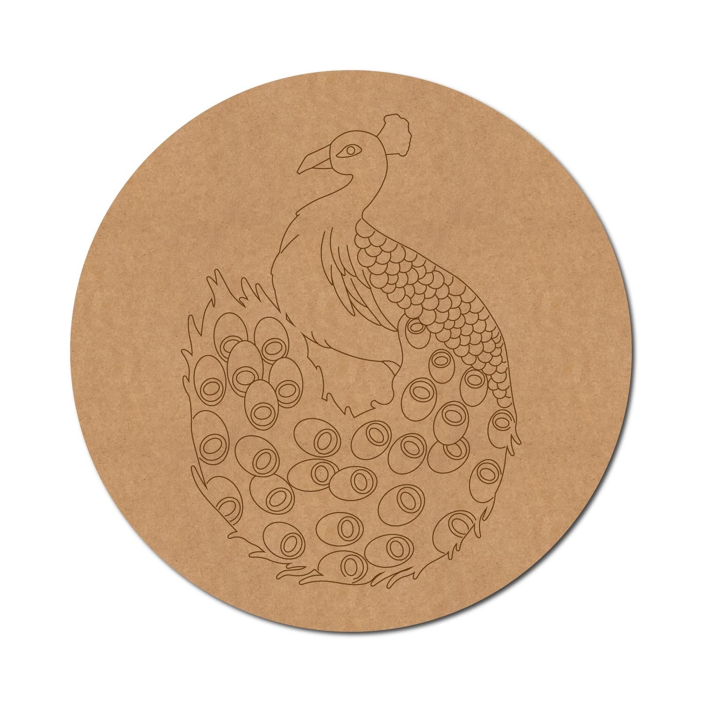 Peacock Pre Marked Round Design 6