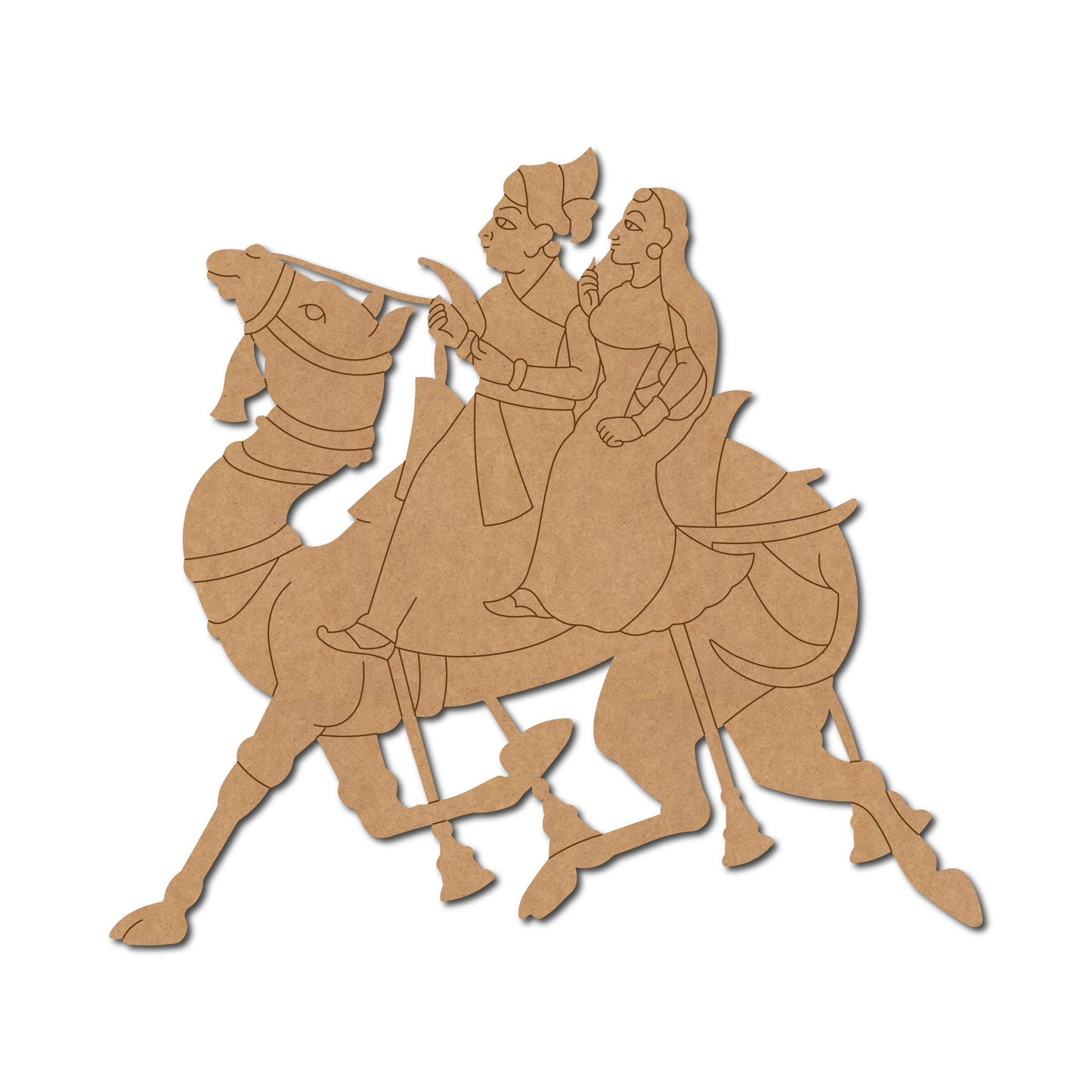 Rajasthani Couple On Camel Pre Marked Design 1
