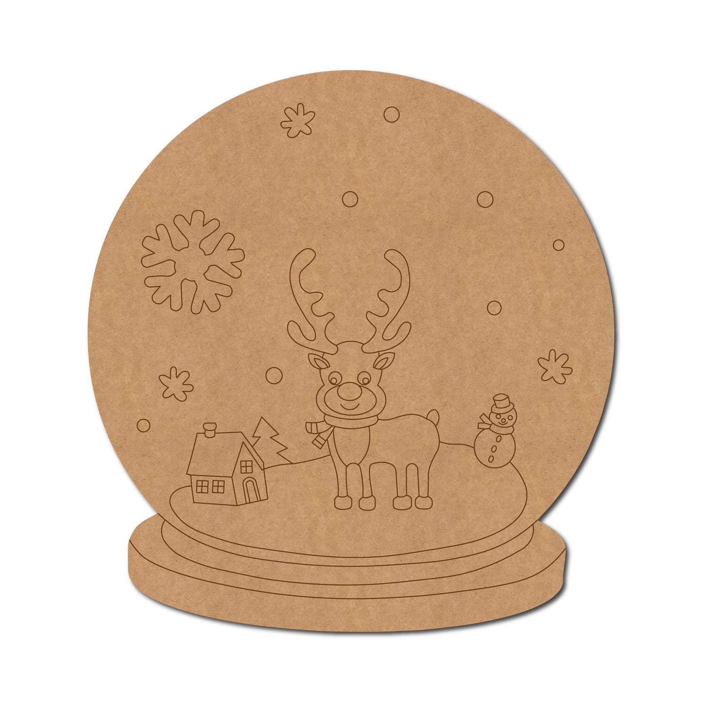 Reindeer Snow Globe Christmas Pre Marked Design 1