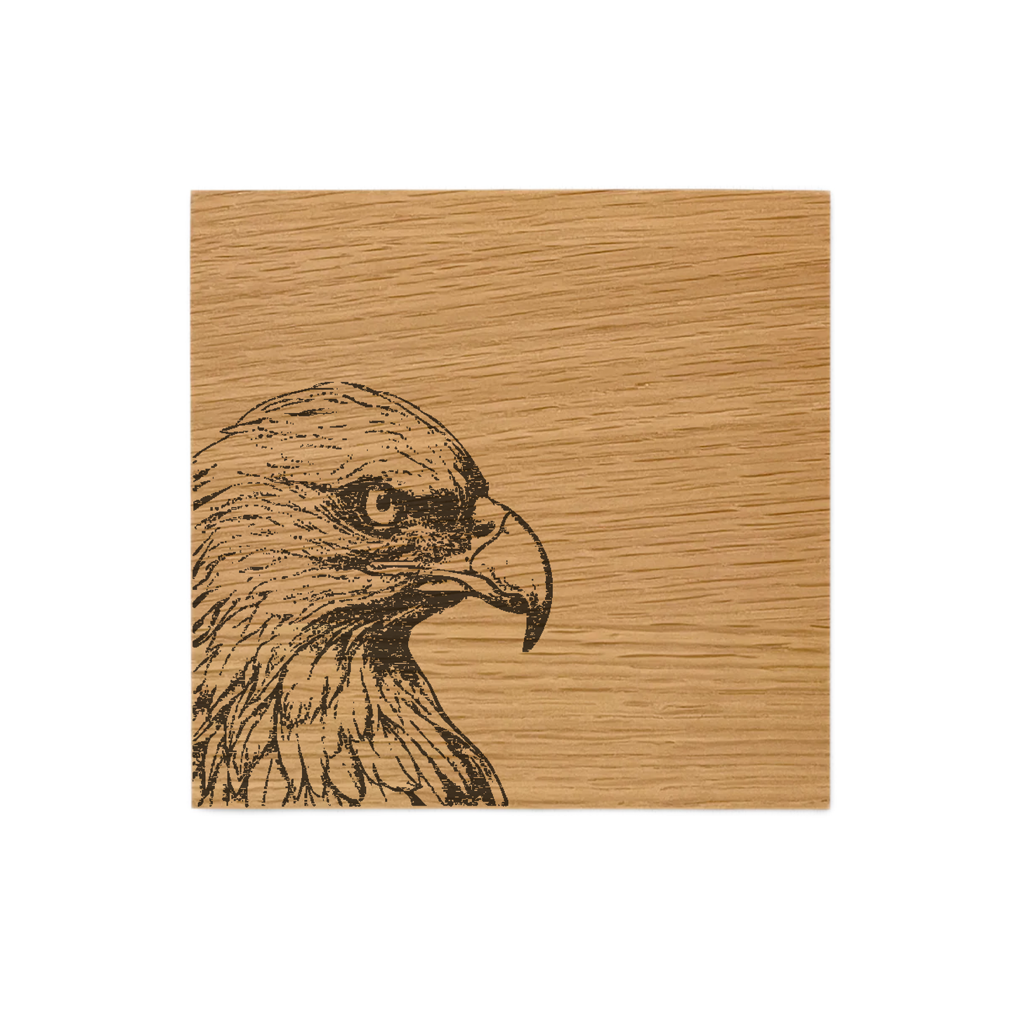 Eagle Single Oak Coaster