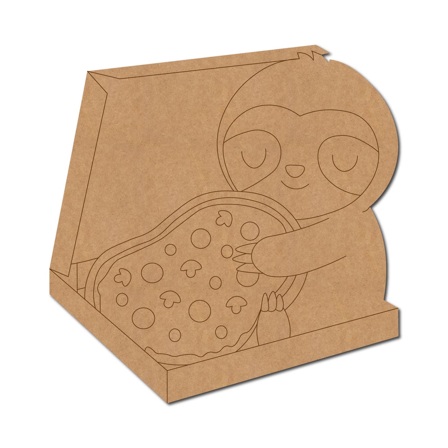 Sloth Eating Pizza Pre Marked Design 1