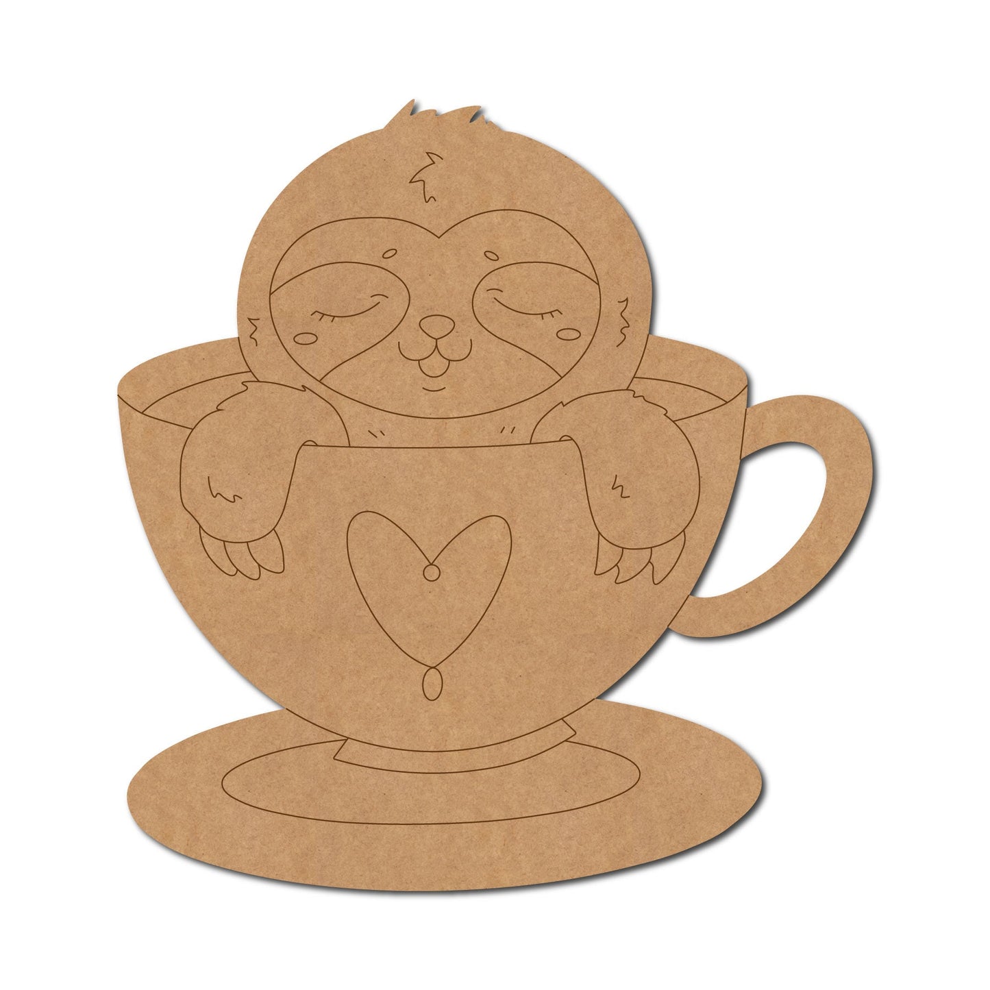 Sloth In Coffee Cup Pre Marked Design 1