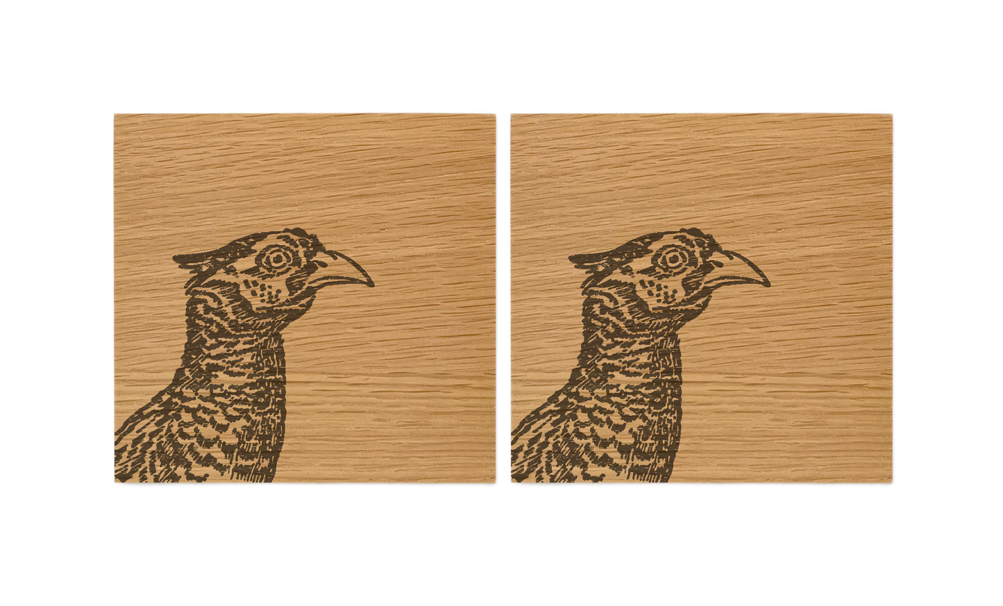 Pheasant Oak Coasters - Set of 2