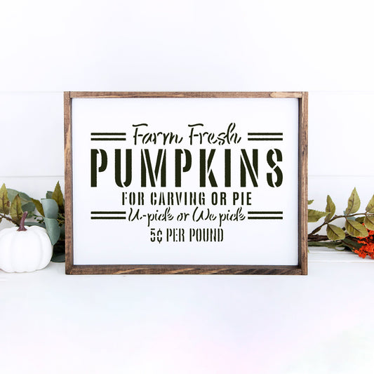 Farm Fresh Pumpkins For Carving Stencil