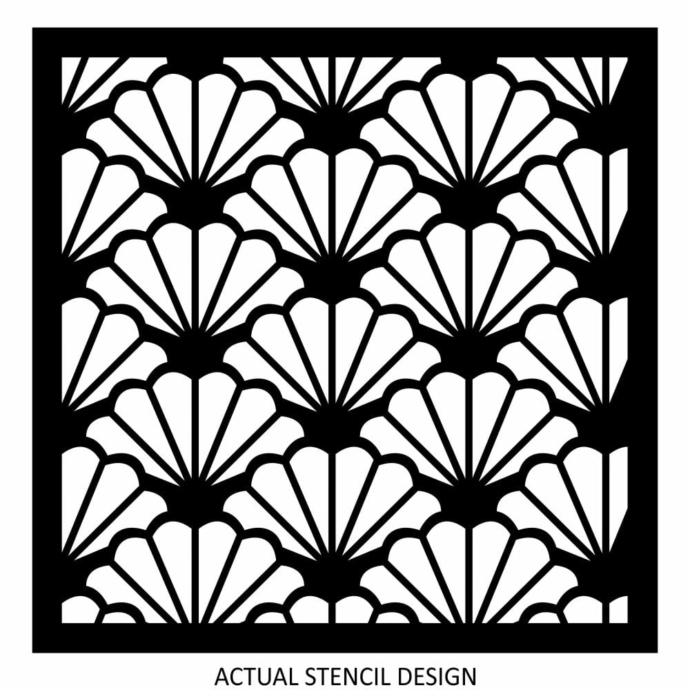 Scallop Deco Allover Stencil