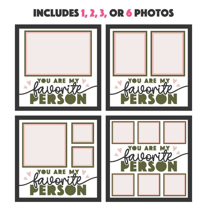 Favourite Person - 9 x 9 Inch Frame - 1, 2, 3 or 6 photos / Multi Colour