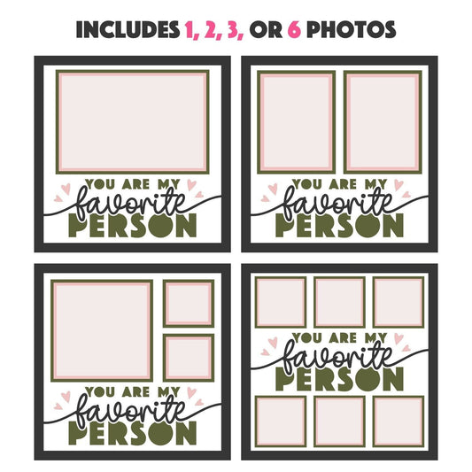 Favourite Person - 9 x 9 Inch Frame - 1, 2, 3 or 6 photos / Multi Colour