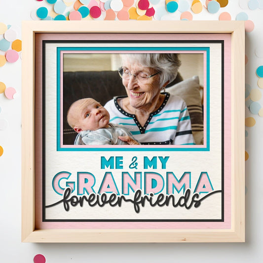 Me and My Grandma Forever Friends - 9 x 9 Inch Frame - 1, 2, 3 or 6 photos