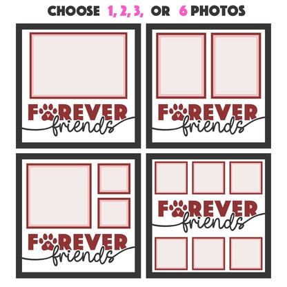 Forever Friends Pet - 9 x 9 Inch Frame - 1, 2, 3 or 6 photos / Multi Colour