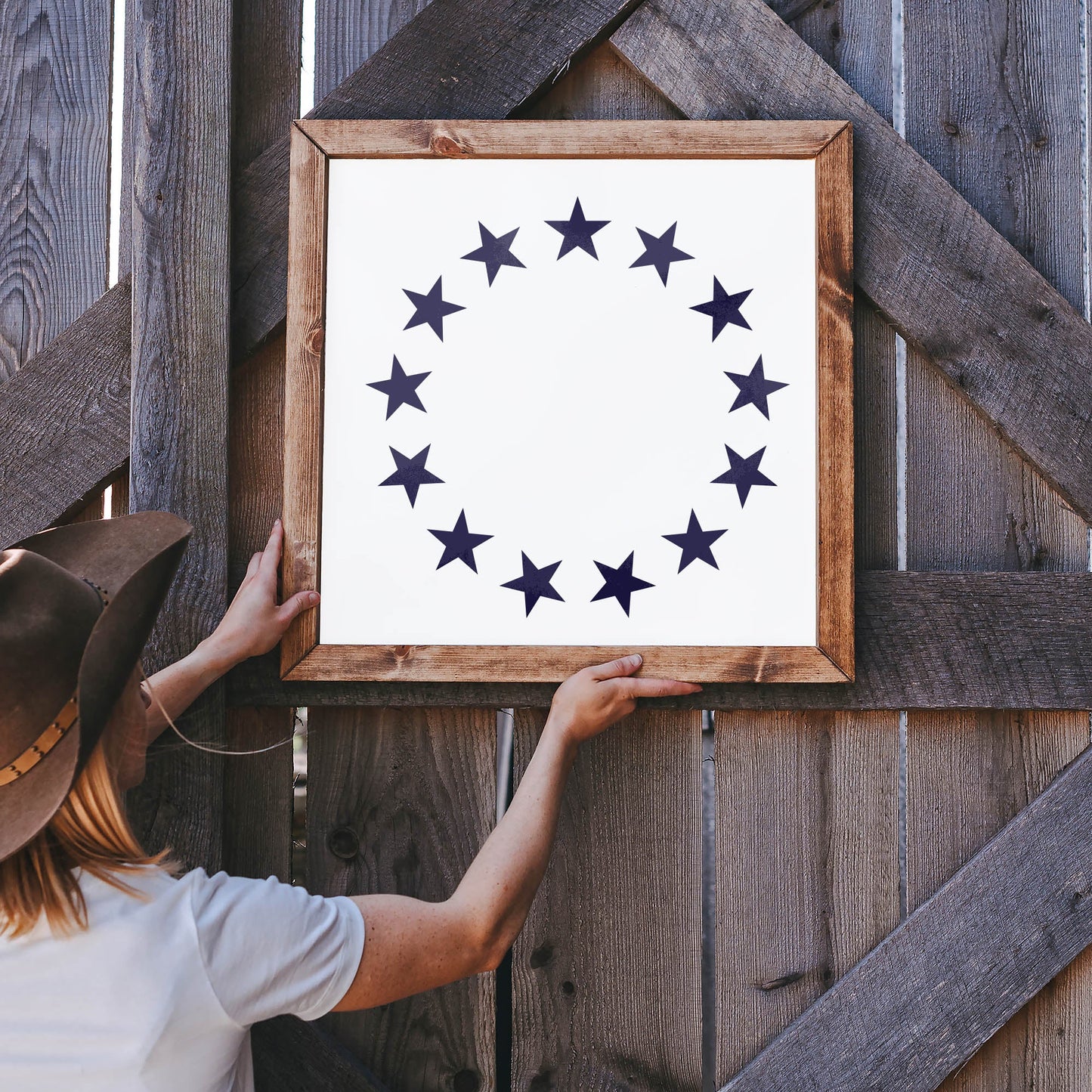 Betsy Ross Stars Stencil