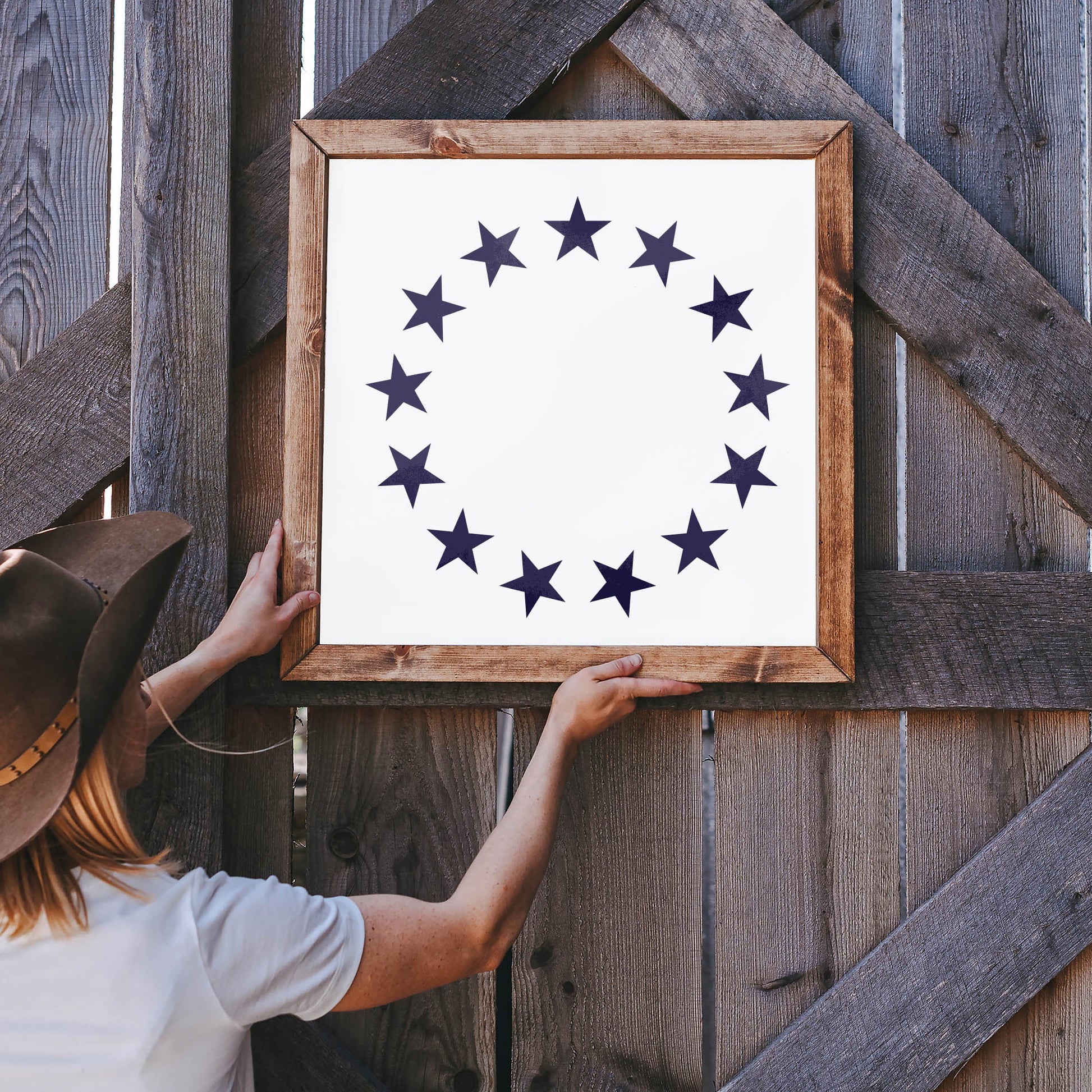 Betsy Ross Stars Stencil