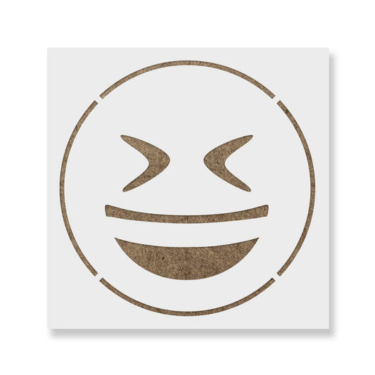 Emoji Grinning Squinting Stencil