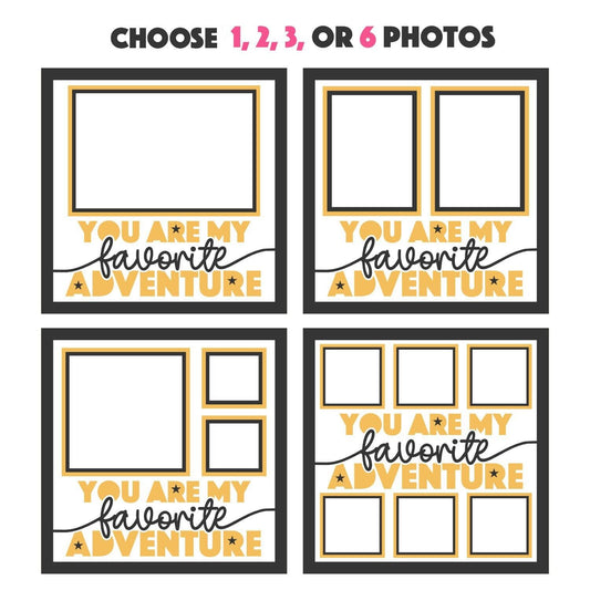 Favourite Adventure - 9 x 9 Inch Frame - 1, 2, 3 or 6 photos / Multi Colour