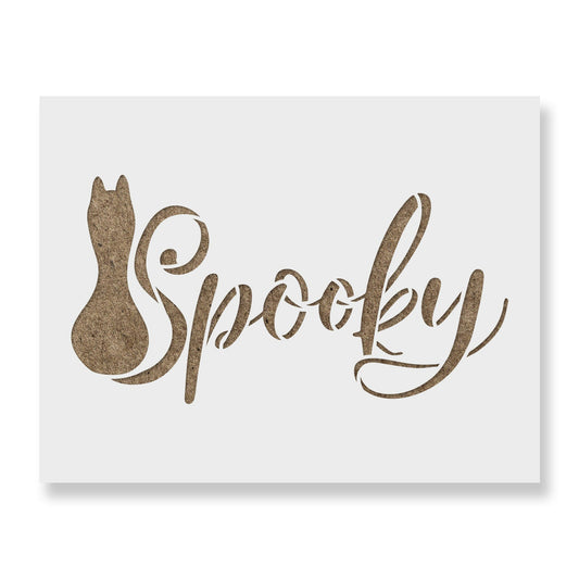 Spooky Cat Stencil