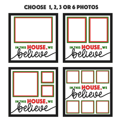 We Believe In Christmas - 9 x 9 Inch Frame - 1, 2, 3 or 6 photos / Multi Colour