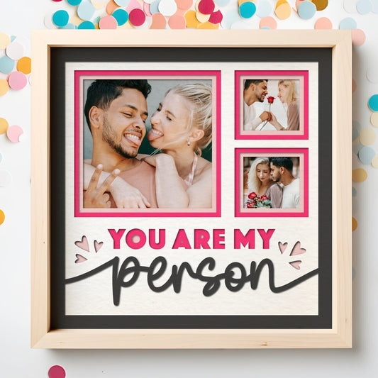 You Are My Person - 9 x 9 Inch photo Frame - 1, 2, 3 or 6 photos / Multi Colour
