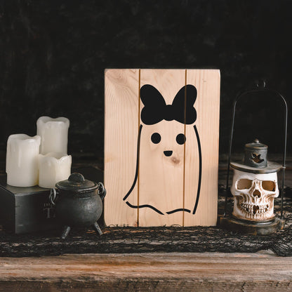 Girl Ghost Halloween Stencil