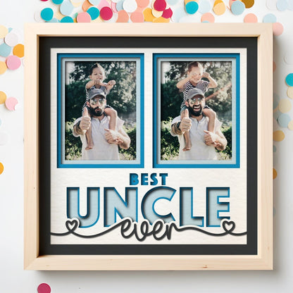 Best Uncle Ever - 9 x 9 Inch photo Frame - 1, 2, 3 or 6 photos / Multi Colour