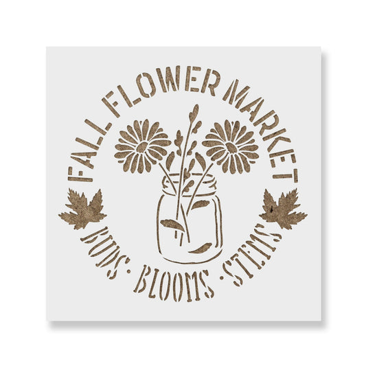 Fall Flower Market Stencil
