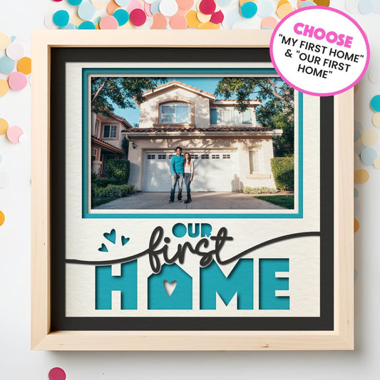 My / Our First Home - 9 x 9 Inch Frame - 1, 2, 3 or 6 photos / Multi Colour