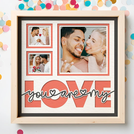 You Are My Love - 9 x 9 Inch photo Frame - 1, 2, 3 or 6 photos / Multi Colour