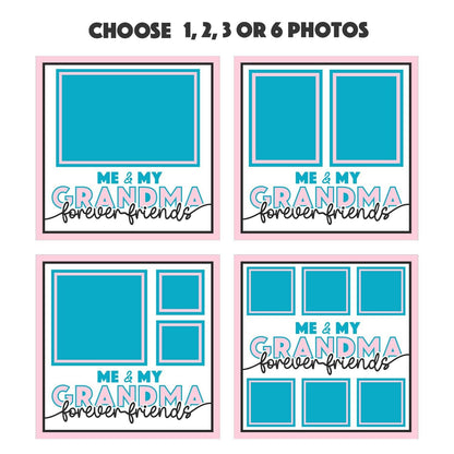 Me and My Grandma Forever Friends - 9 x 9 Inch Frame - 1, 2, 3 or 6 photos