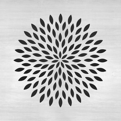 Dahlia Mandala Stencil